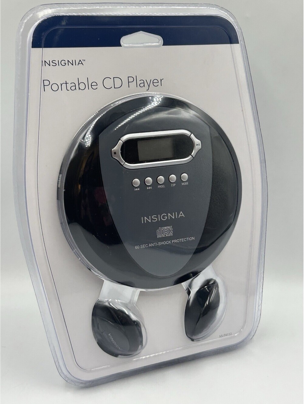 Insignia Portable CD Player NS-P4112 60s Anti Shock Protection Headphones SEALED